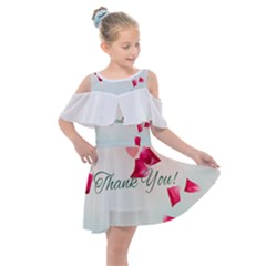 Thank You Design Kids  Shoulder Cutout Chiffon Dress by lipli