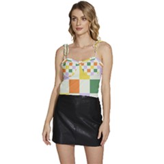 Board Pictures Chess Background Flowy Camisole Tie Up Top by Maspions