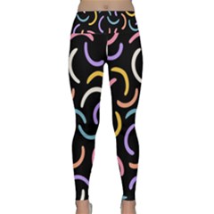 Abstract Pattern Wallpaper Lightweight Velour Classic Yoga Leggings by Maspions