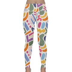 Abstract Pattern Background Lightweight Velour Classic Yoga Leggings by Maspions