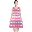 Breathe in life, breathe out love text motif pattern V-Neck Midi Sleeveless Dress  View1