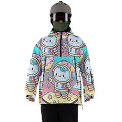 Boy Astronaut Cotton Candy Childhood Fantasy Tale Literature Planet Universe Kawaii Nature Cute Clou Men s Ski And Snowboard Waterproof Breathable Jacket by Maspions