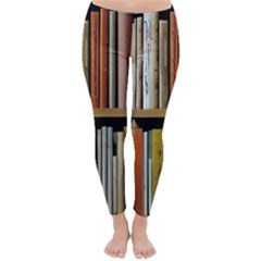 Book Nook Books Bookshelves Comfortable Cozy Literature Library Study Reading Reader Reading Nook Ro Classic Winter Leggings by Maspions