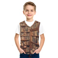 Room Interior Library Books Bookshelves Reading Literature Study Fiction Old Manor Book Nook Reading Kids  Basketball Tank Top by Grandong