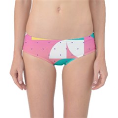 Abstract Geometric Bauhaus Polka Dots Retro Memphis Art Classic Bikini Bottoms by Maspions