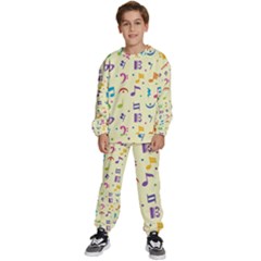 Seamless Pattern Musical Note Doodle Symbol Kids  Sweatshirt Set by Apen