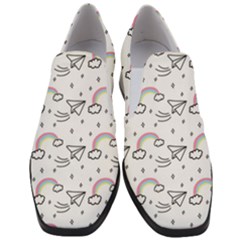 Cute Art Print Pattern Women Slip On Heel Loafers by Apen