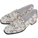 Cute Art Print Pattern Women s Chunky Heel Loafers View2