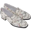 Cute Art Print Pattern Women s Chunky Heel Loafers View3