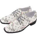 Cute Art Print Pattern Women Heeled Oxford Shoes View2