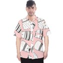 Cute Cats Cartoon Seamless-pattern Men s Hawaii Shirt View1