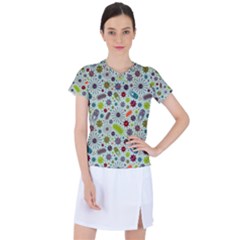 Seamless Pattern With Viruses Women s Sports Top by Apen