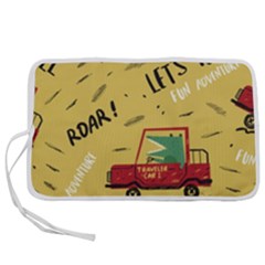 Childish Seamless Pattern With Dino Driver Pen Storage Case (m) by Apen