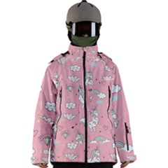 Cute Unicorn Seamless Pattern Men s Zip Ski And Snowboard Waterproof Breathable Jacket by Apen