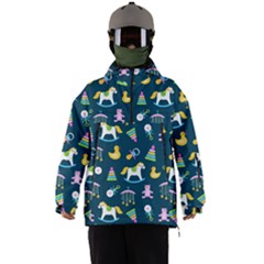 Cute Babies Toys Seamless Pattern Men s Ski And Snowboard Waterproof Breathable Jacket by Apen