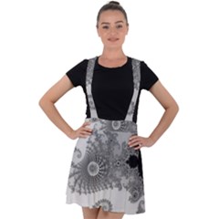 Apple Males Almond Bread Abstract Mathematics Velvet Suspender Skater Skirt by Apen