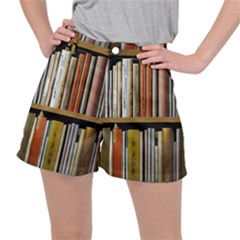 Book Nook Books Bookshelves Comfortable Cozy Literature Library Study Reading Reader Reading Nook Ro Women s Ripstop Shorts by Maspions