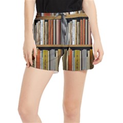 Book Nook Books Bookshelves Comfortable Cozy Literature Library Study Reading Reader Reading Nook Ro Women s Runner Shorts by Maspions