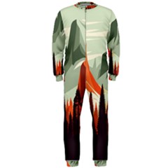 Mountain Travel Canyon Nature Tree Wood Onepiece Jumpsuit (men) by Maspions