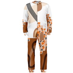 Bohemian Digital Minimalist Boho Style Geometric Abstract Art Onepiece Jumpsuit (men) by Maspions