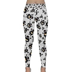 Bacteria Virus Monster Pattern Classic Yoga Leggings by Bedest