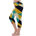 Geometric Pattern Retro Colorful Abstract Lightweight Velour Capri Yoga Leggings View2