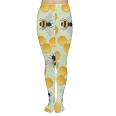 Bees Pattern Honey Bee Bug Honeycomb Honey Beehive Tights by Bedest