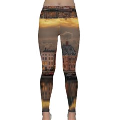 Old Port Of Maasslui Netherlands Lightweight Velour Classic Yoga Leggings by Maspions