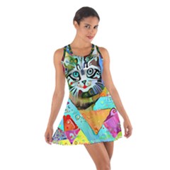 Kitten Cat Pet Animal Adorable Fluffy Cute Kitty Cotton Racerback Dress by Maspions