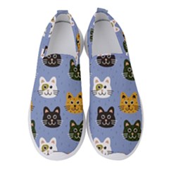 Cat Cat Background Animals Little Cat Pets Kittens Women s Slip On Sneakers by Maspions