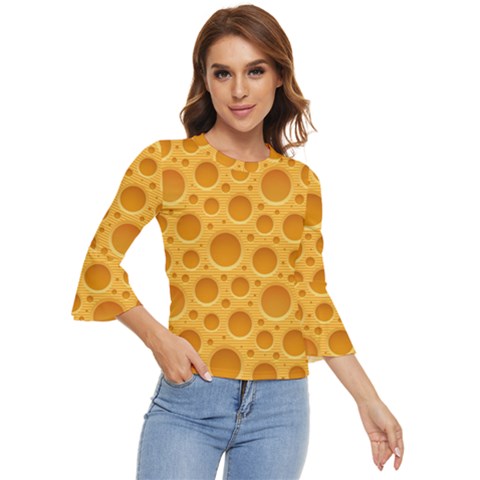 Cheese Texture Food Textures Bell Sleeve Top by nateshop