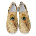 Vintage Peacock Feather Peacock Feather Pattern Background Nature Bird Nature Women s Slip On Sneakers View1