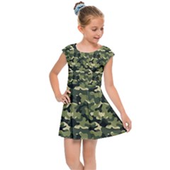 Camouflage Pattern Kids  Cap Sleeve Dress by goljakoff