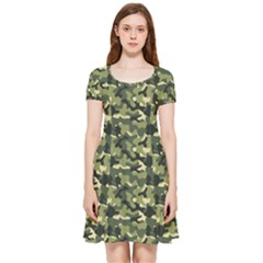 Camouflage Pattern Inside Out Cap Sleeve Dress by goljakoff