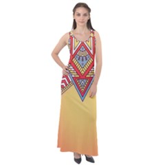 Mandala Sun Sleeveless Velour Maxi Dress by goljakoff