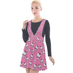 Hello Kitty Pattern, Hello Kitty, Child Plunge Pinafore Velour Dress by nateshop