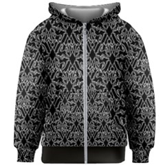 Noir Nouveau Chic Pattern Kids  Zipper Hoodie Without Drawstring by dflcprintsclothing