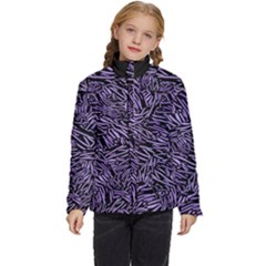 Enigmatic Plum Mosaic Kids  Puffer Bubble Jacket Coat by dflcprintsclothing