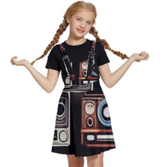 Retro Cameras Old Vintage Antique Technology Wallpaper Retrospective Kids  Apron Dress by Grandong