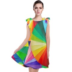 Bring Colors To Your Day Tie Up Tunic Dress by elizah032470