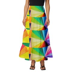 Bring Colors To Your Day Tiered Ruffle Maxi Skirt by elizah032470