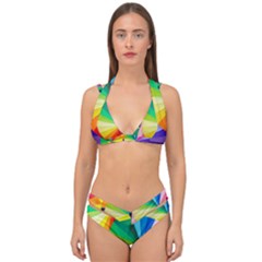 Bring Colors To Your Day Double Strap Halter Bikini Set by elizah032470