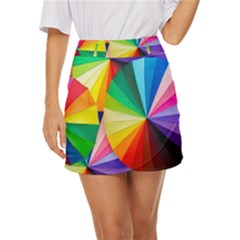 Bring Colors To Your Day Mini Front Wrap Skirt by elizah032470