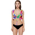 bring colors to your day Low Cut Ruffle Edge Bikini Top View1