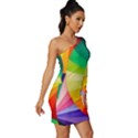 bring colors to your day Long Sleeve One Shoulder Mini Dress View3