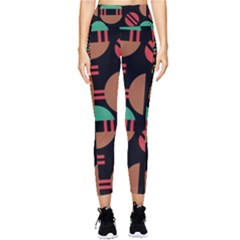 Abstract Geometric Pattern Pocket Leggings  by Maspions