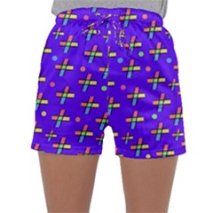 Abstract Background Cross Hashtag Sleepwear Shorts by Maspions