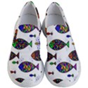 Fish Abstract Colorful Women s Lightweight Slip Ons View1