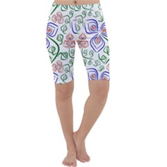 Bloom Nature Plant Pattern Cropped Leggings  by Maspions