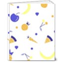 Pattern-fruit-apples-green 8  x 10  Hardcover Notebook View1